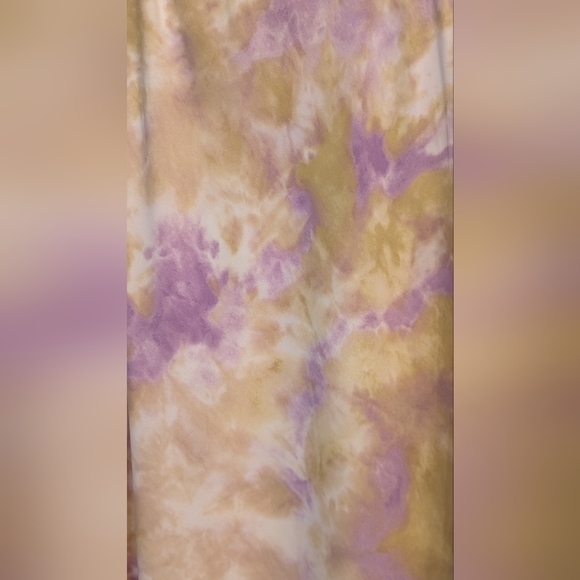NWOT Etophe Studios lavender and warm gold tie dye silky elastic waist flowy - Picture 6 of 10
